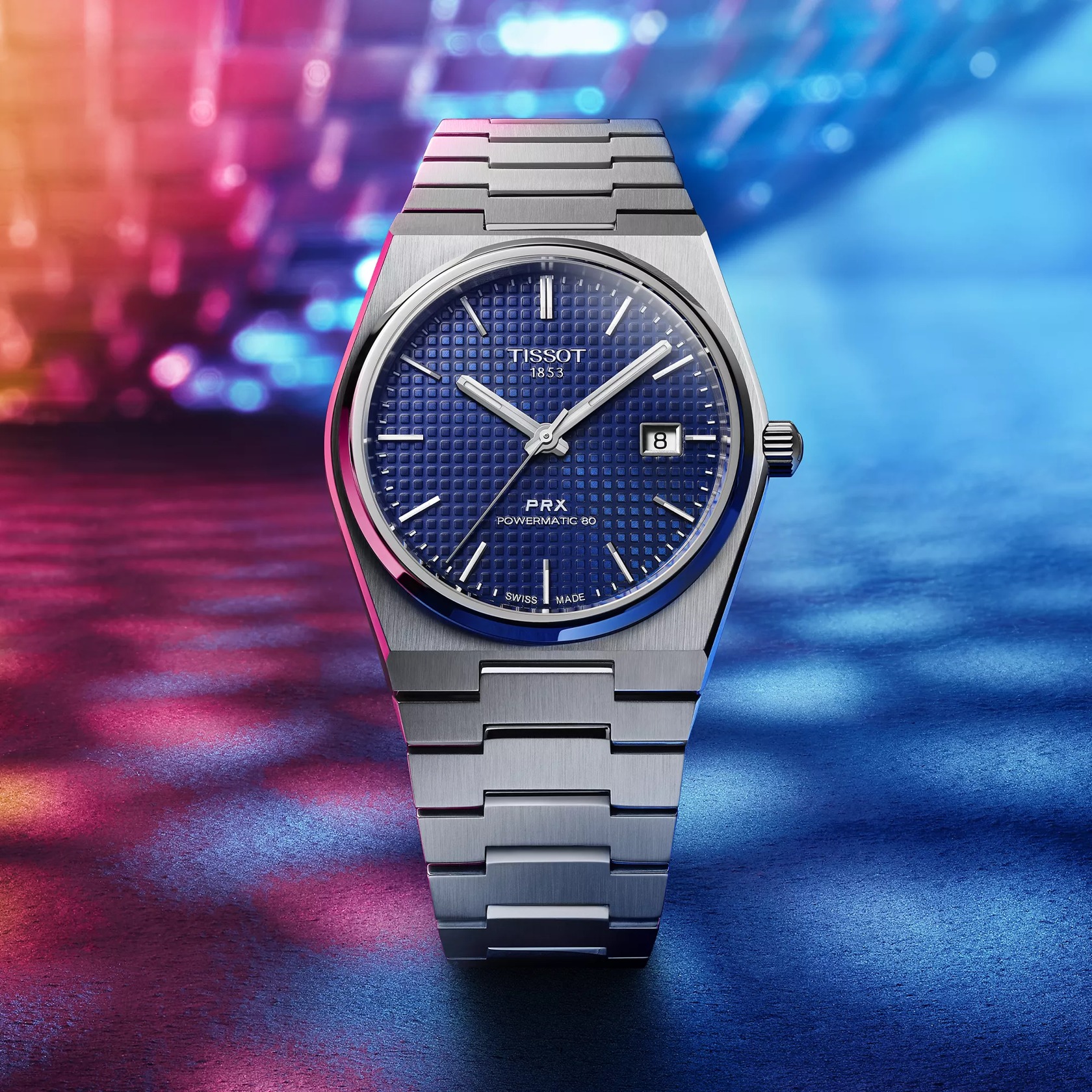 ティソ(TISSOT) ピーアールエックス パワーマティック80 40mm ブルー